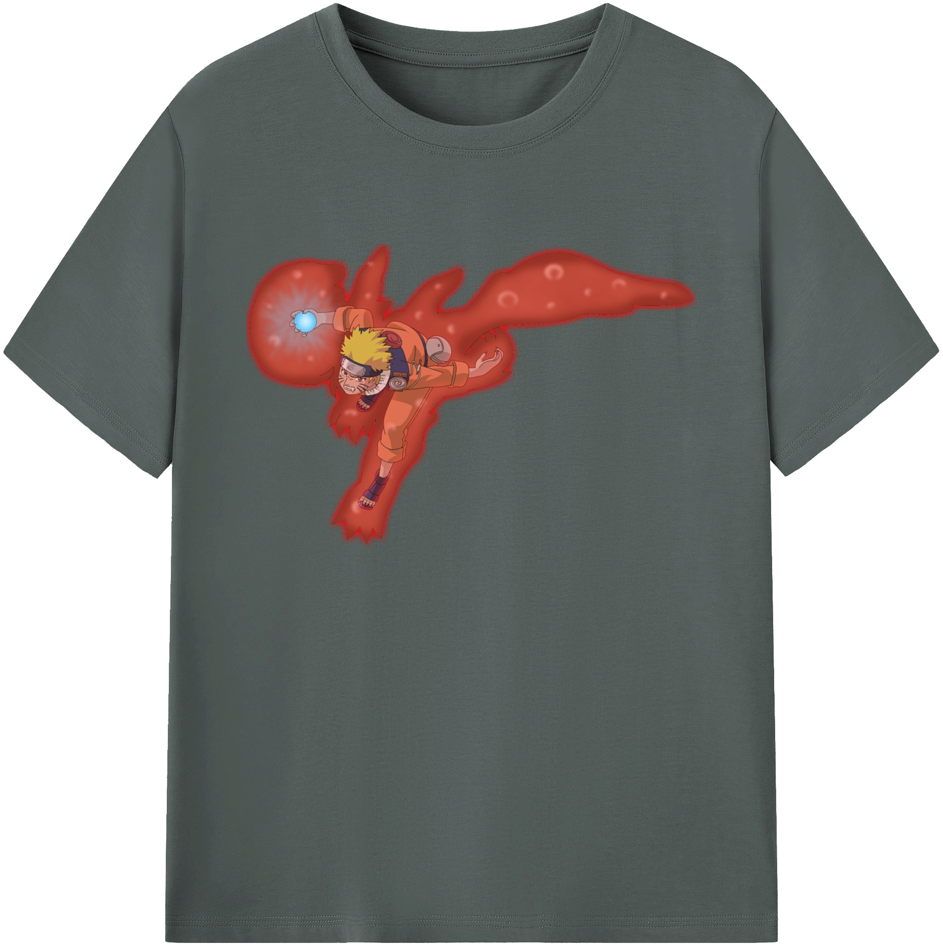（画像用） NARUTO -ナルト- うずまき ナルト Uzumaki Naruto 綿100％ メンズ半袖Tシャツ｜肌触りやわらか＆通気性